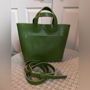 NWOT Portland Leather Mini Tote, Grass Green